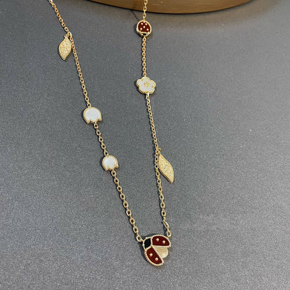DIANA LUCKY SPRING 15 MOTIFS GOLD NECKLACE