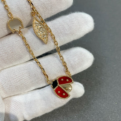 DIANA LUCKY SPRING 15 MOTIFS GOLD NECKLACE