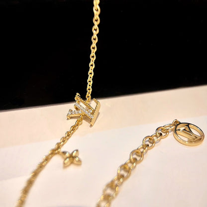 DIANA LOGO STAR MOTIF GOLD BRACELET