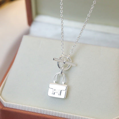 DIANA POP H PEDANT SILVER NECKLACE
