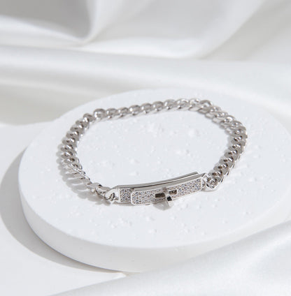 DIANA KELLY CHAIN SILVER DIAMOND BRACELET