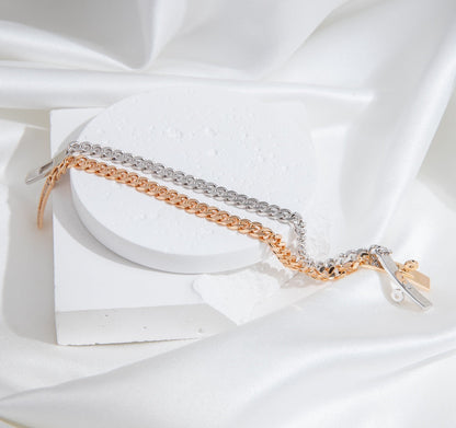 DIANA KELLY CHAIN SILVER DIAMOND BRACELET