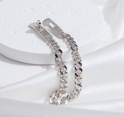 DIANA KELLY CHAIN SILVER DIAMOND BRACELET