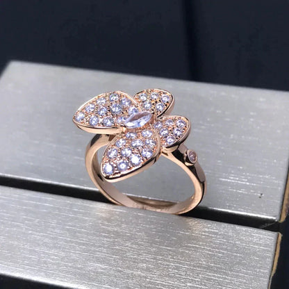 DIANA BUTTERFLY PINK GOLD DIAMOND RING