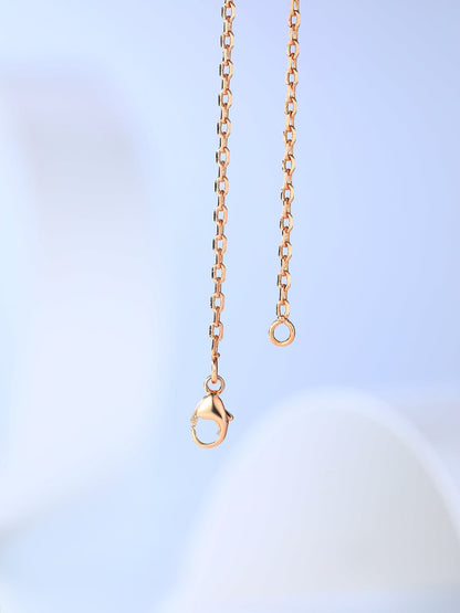 DIANA H CAGE PINK GOLD NECKLACE