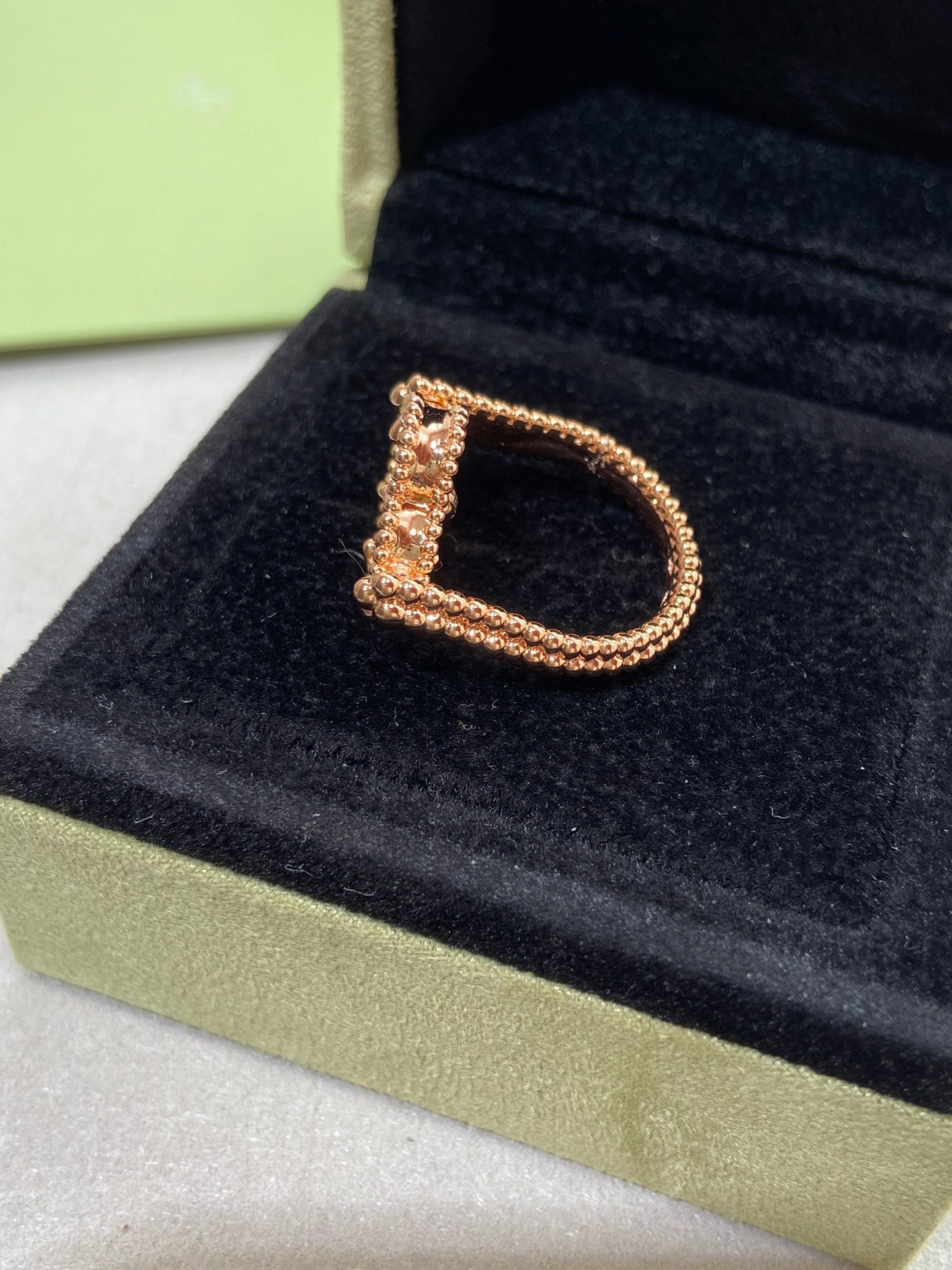 BAGUE EN OR ROSE RIVERSIBLE DIANA CLOVER