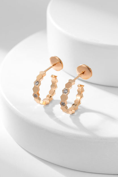 DIANA BEE LOVE DIAMOND HOOP EARRINGS