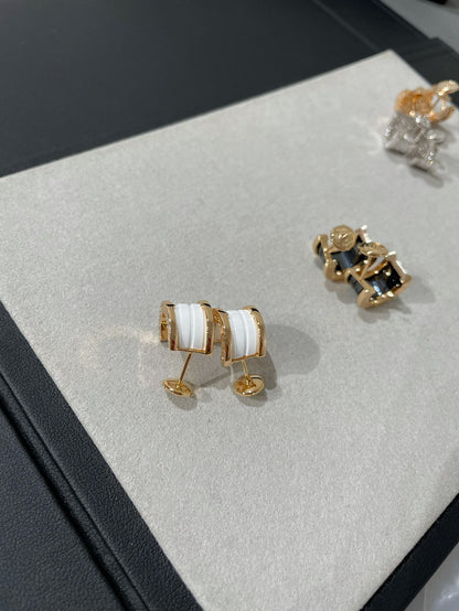BOUCLES D'OREILLES DIANA ZERO 1 EN CÉRAMIQUE OR ROSE