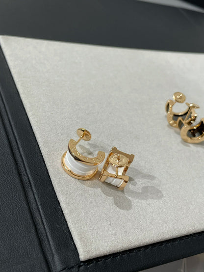 BOUCLES D'OREILLES DIANA ZERO 1 EN CÉRAMIQUE OR ROSE