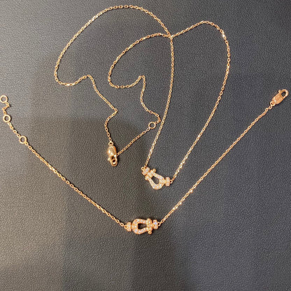 DIANA FORCE 10 DIAMOND PINK GOLD NECKLACE MINI MODEL