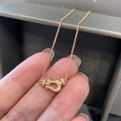 DIANA FORCE 10 DIAMOND PINK GOLD NECKLACE MINI MODEL