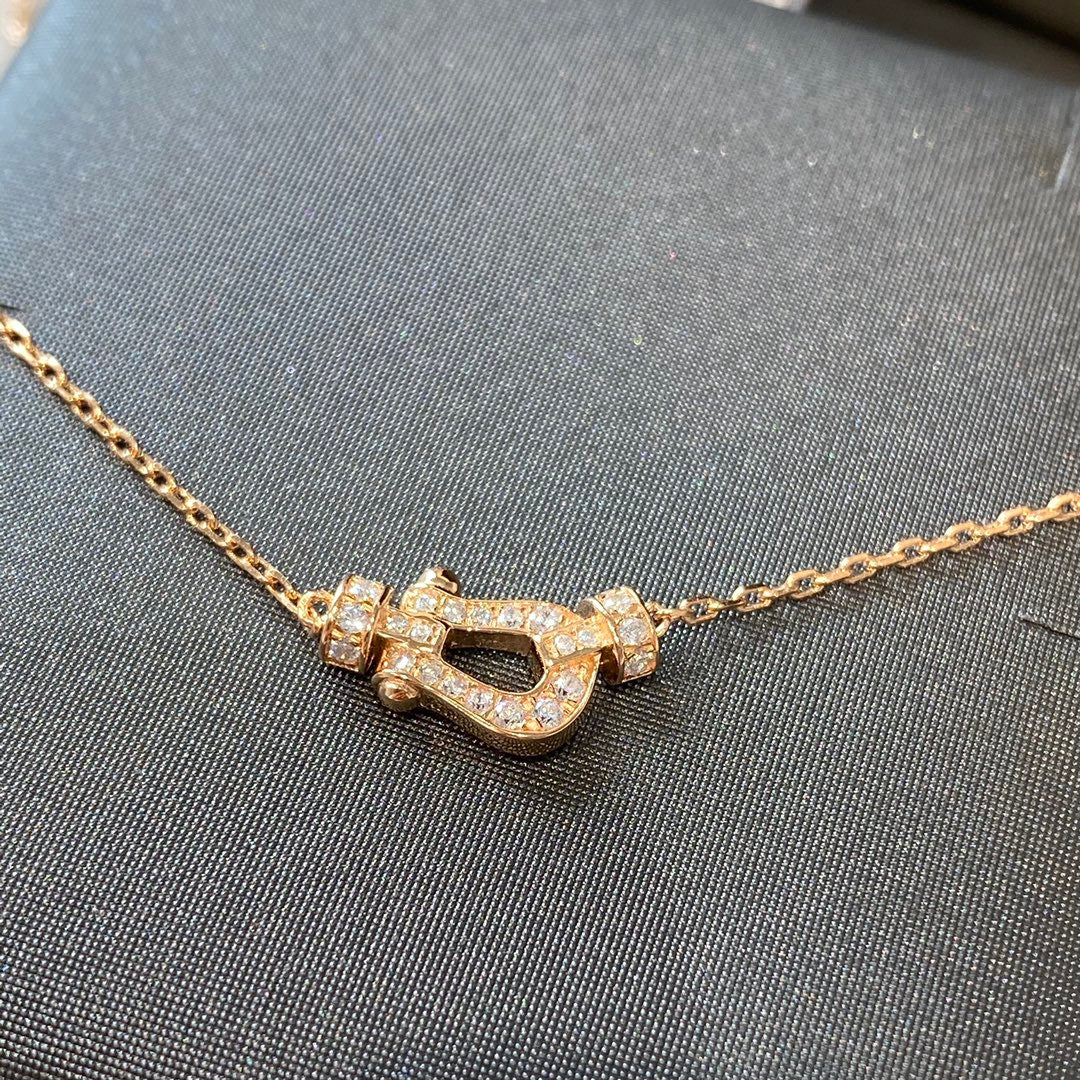 DIANA FORCE 10 DIAMOND PINK GOLD NECKLACE MINI MODEL