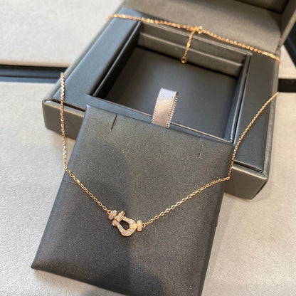 DIANA FORCE 10 DIAMOND PINK GOLD NECKLACE MINI MODEL