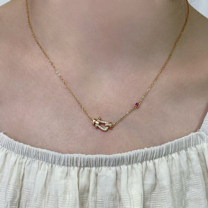 Collier Diana Force 10 diamants en or rose