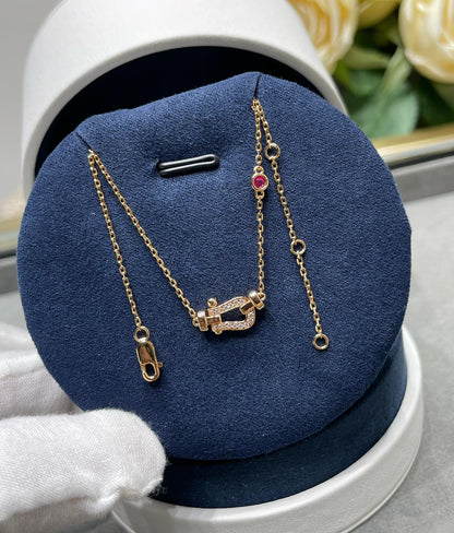 Collier Diana Force 10 diamants en or rose