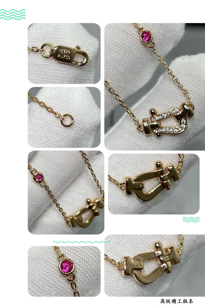 Collier Diana Force 10 diamants en or rose