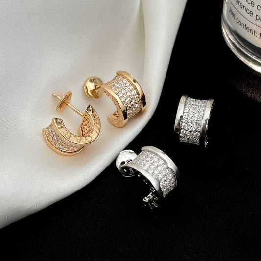 DIANA ZERO 1 DIAMOND PAVED EARRINGS