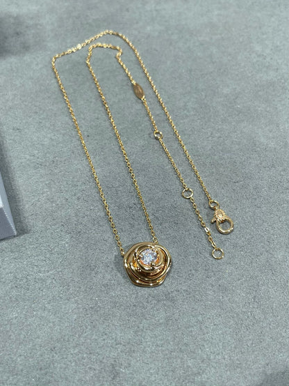 ROSE COUTRE PINK GOLD DIAMOND NECKLACE