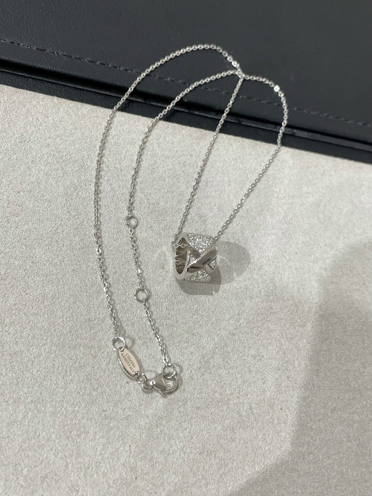 DIANA LIENS EVIDENCE DIAMOND PAVED NECKLACE