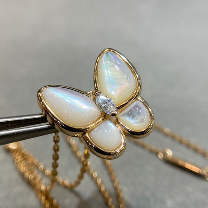 DIANA BUTTERFLY MOP DIAMOND NECKLACE