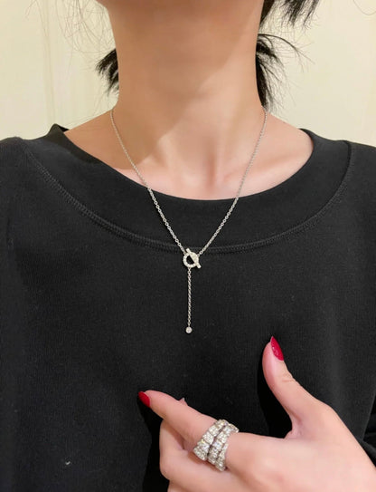 DIANA FINESSE SILVER DIAMOND NECKLACE