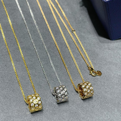 DIANA BEE LOVE DIAMOND PAVED 3 ROW NECKLACE