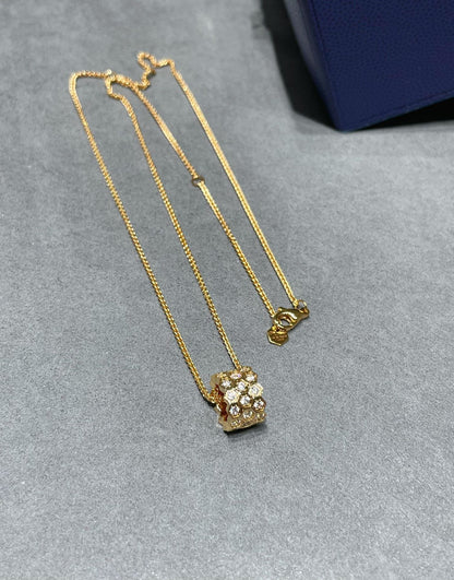 DIANA BEE LOVE DIAMOND PAVED 3 ROW NECKLACE