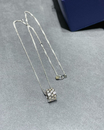 DIANA BEE LOVE DIAMOND PAVED 3 ROW NECKLACE