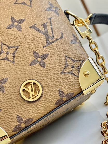 NOE PURSE 11.5 NANO CHARM BROWN MONOGRAM REVERSE CANVAS
