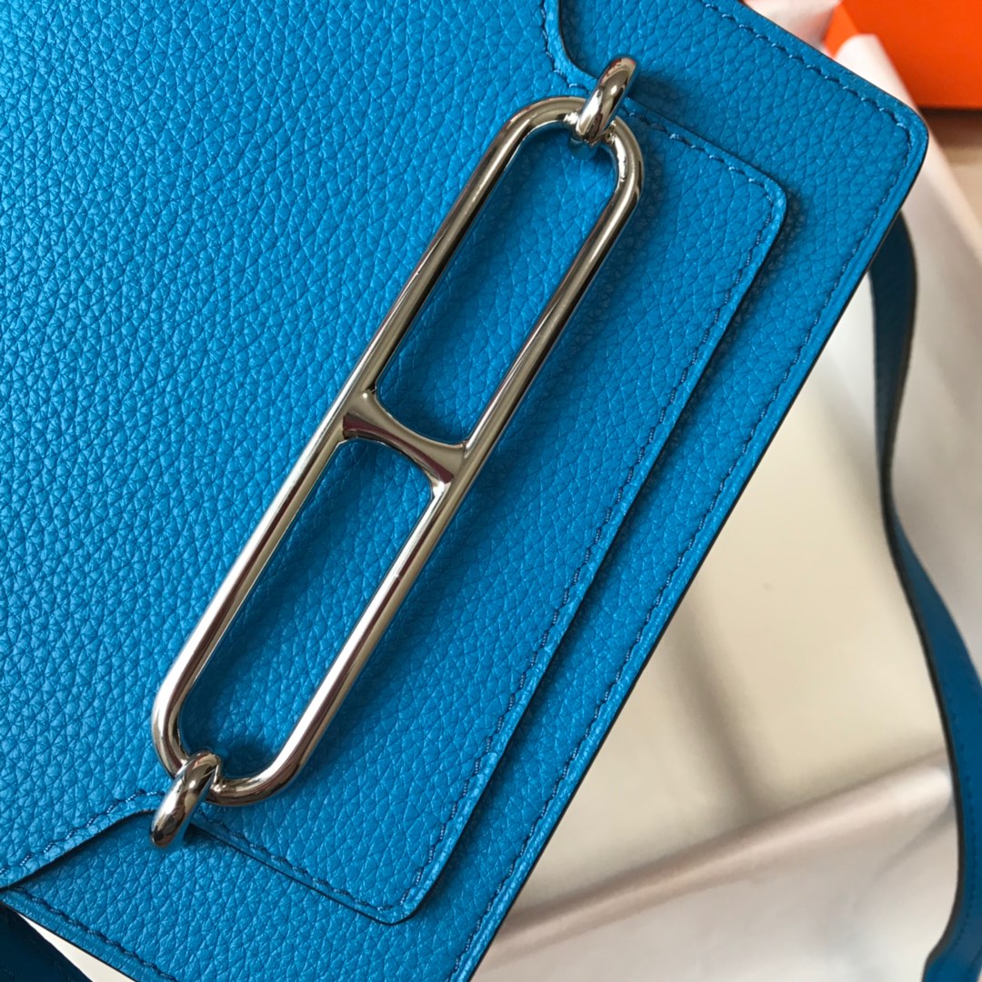 HM SAC ROULIS 18 COBALT TOGO LEATHER