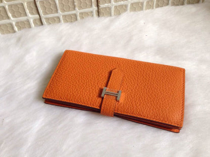 HM BEARN WALLET 17.5 ORANGE TOGO SILVER HARDWARE