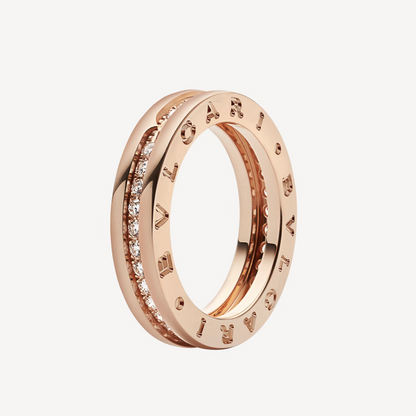 DIANA ZERO 1 ONE-BAND PAVED DIAMONDS ON THE SPIRAL RING