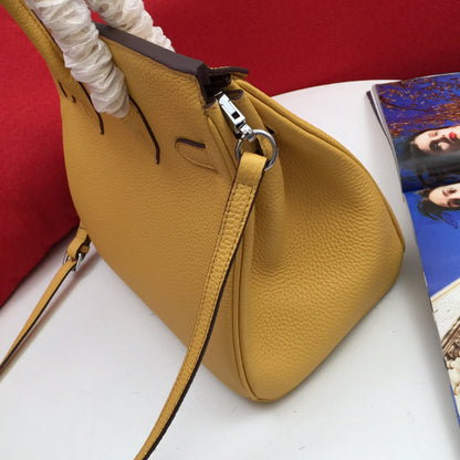 HM BIRKIN 30 CM BAG MUSTARD CALFSKIN SILVER HARDWARE