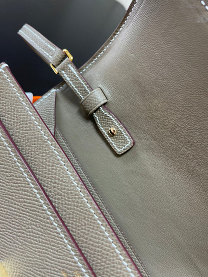 CONSTANCE TO GO 20.5 ETOUPE EPSOM GOLD HARDWARE