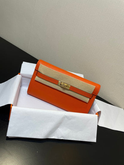 kelly woc 20.5 orange epsom gold hardware
