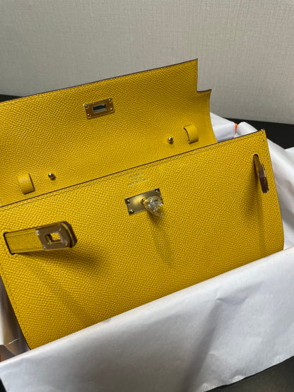 kelly woc 20.5 yellow epsom gold hardware