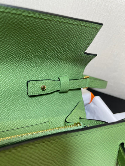 kelly woc 20.5 green epsom gold hardware