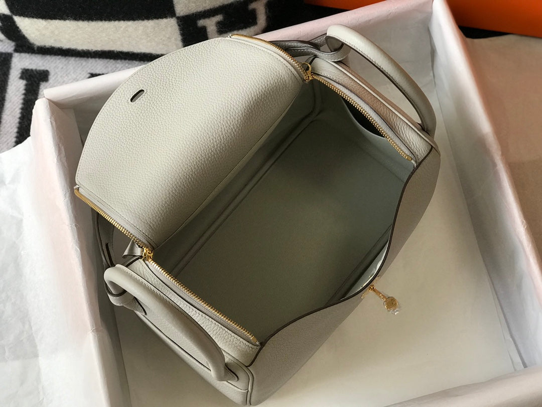 HM LINDY 30 BAG CREAM TAURILLON CLEMENCE LEATHER