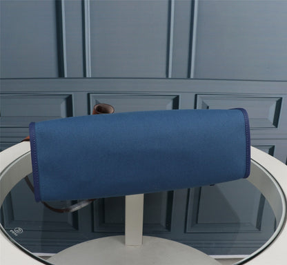 HM HERBAG ZIP 31 AEGEAN AND COPPER CANVAS