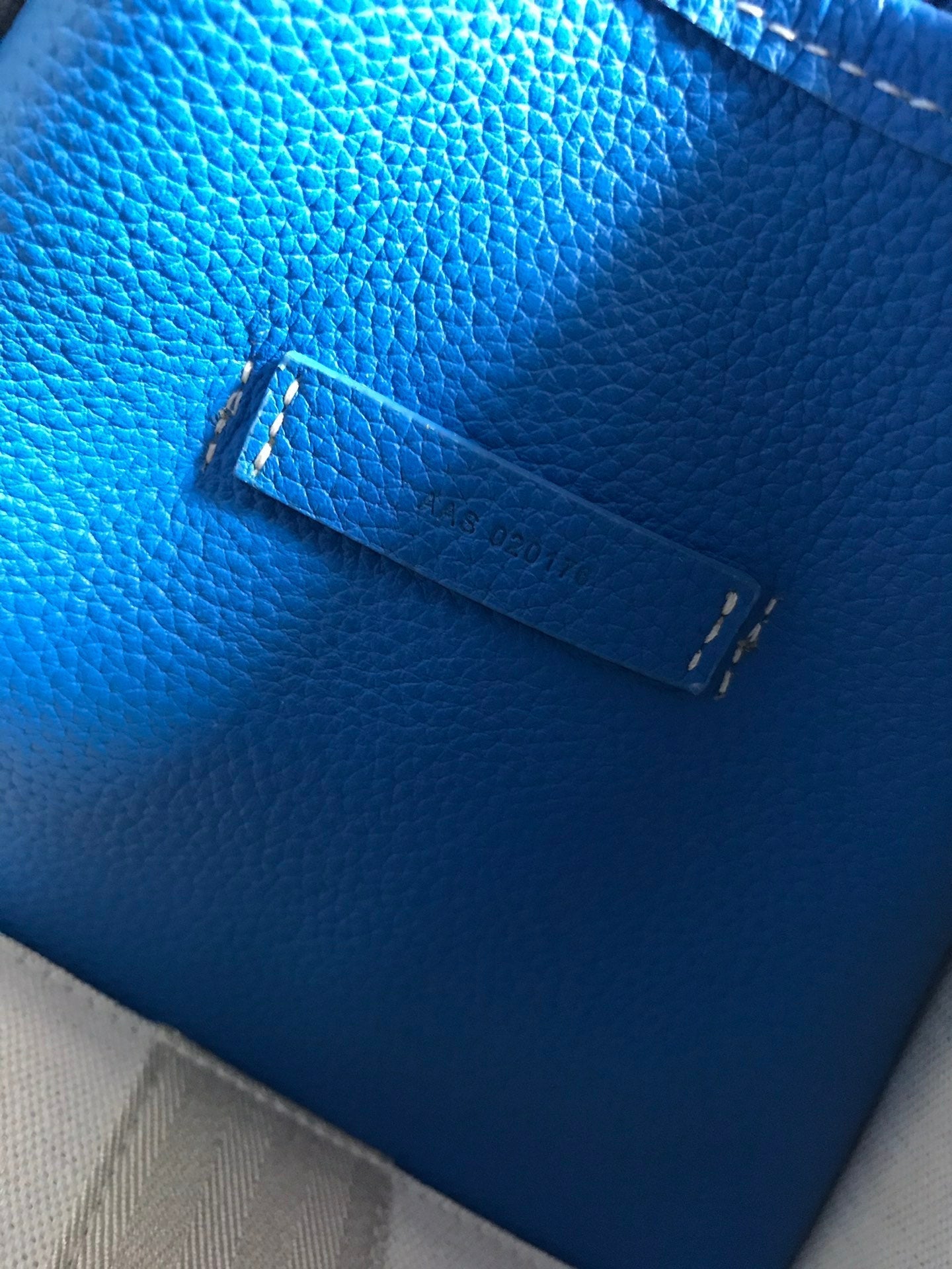 HARDY PM BAG 40 IN SKY BLUE GOYARDINE CANVAS AND TAURILLON LEATHER TRIM