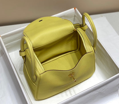 HM LINDY 26 BAG LEMON TAURILLON CLEMENCE LEATHER