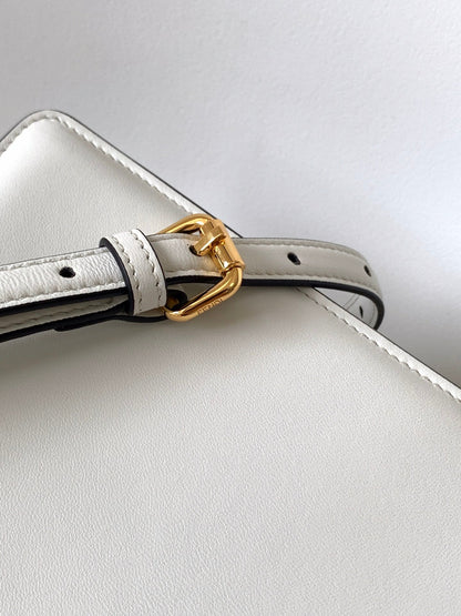 Peekaboo ISeeU Petite 20 Bag White Lambskin Ghw