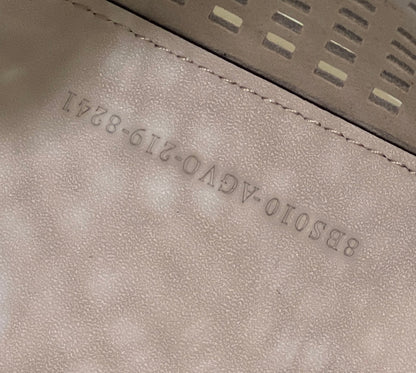 MON TRESOR 19 IN WHITE PERFORATED CALFSKIN