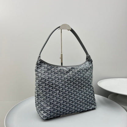 HOBO BOH¨¨ME 34 IN GREY GOYARDINE CANVAS AND CALFSKIN