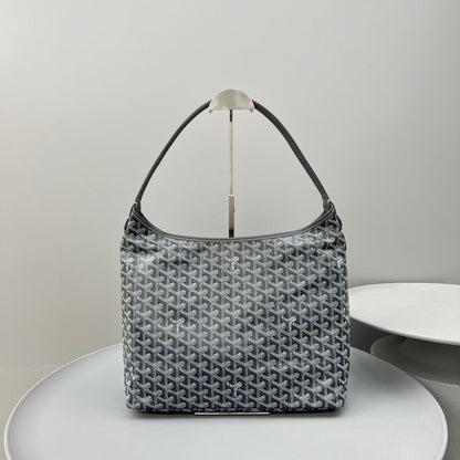 HOBO BOH¨¨ME 34 IN GREY GOYARDINE CANVAS AND CALFSKIN