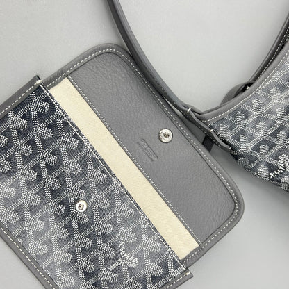 HOBO BOH¨¨ME 34 IN GREY GOYARDINE CANVAS AND CALFSKIN