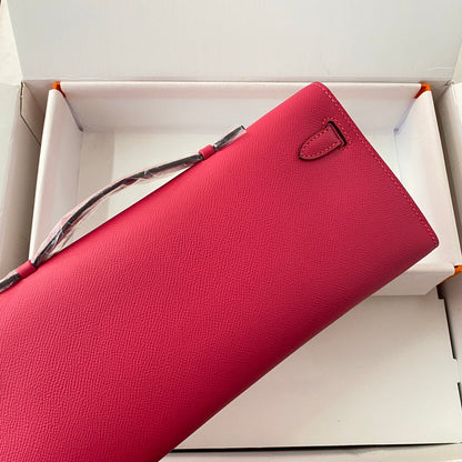 HM Kelly Cut 31 Crimson Pink Epsom Leather Gold Hardware 229060