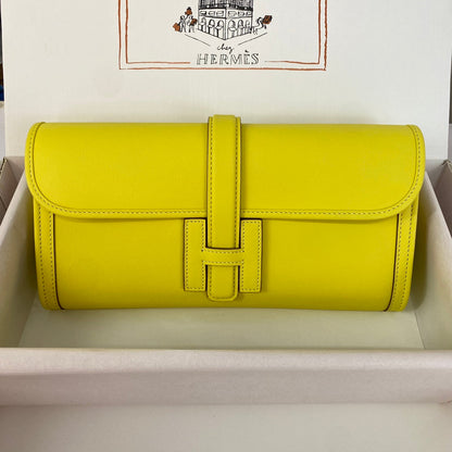 HM Jige 29 Lemon Yellow Swift Calfskin 229025