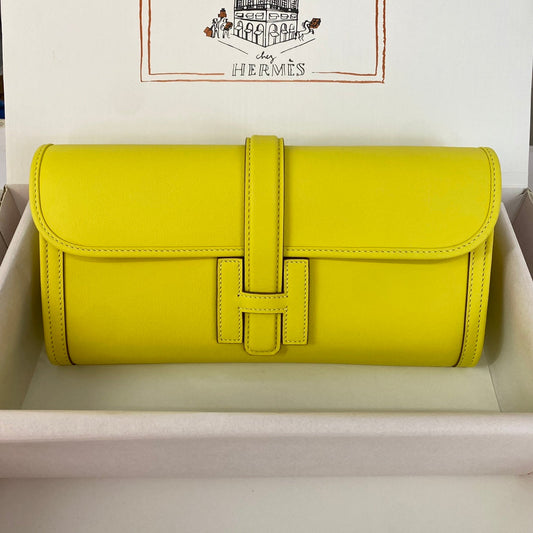HM Jige 29 Lemon Yellow Swift Calfskin 229025