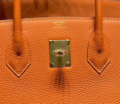 HM BIRKIN 35CM ORANGE TOGO LEATHER GOLD HARDWARE